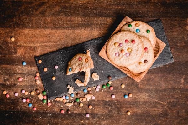 smarties cookies im glas